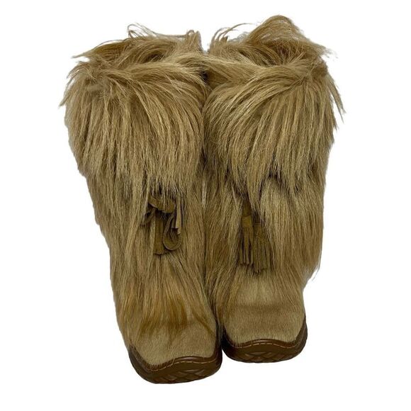 Pajar tan scarlet tassel tie goat hair apres ski boots size 36 (5.5-6) - Picture 3 of 15